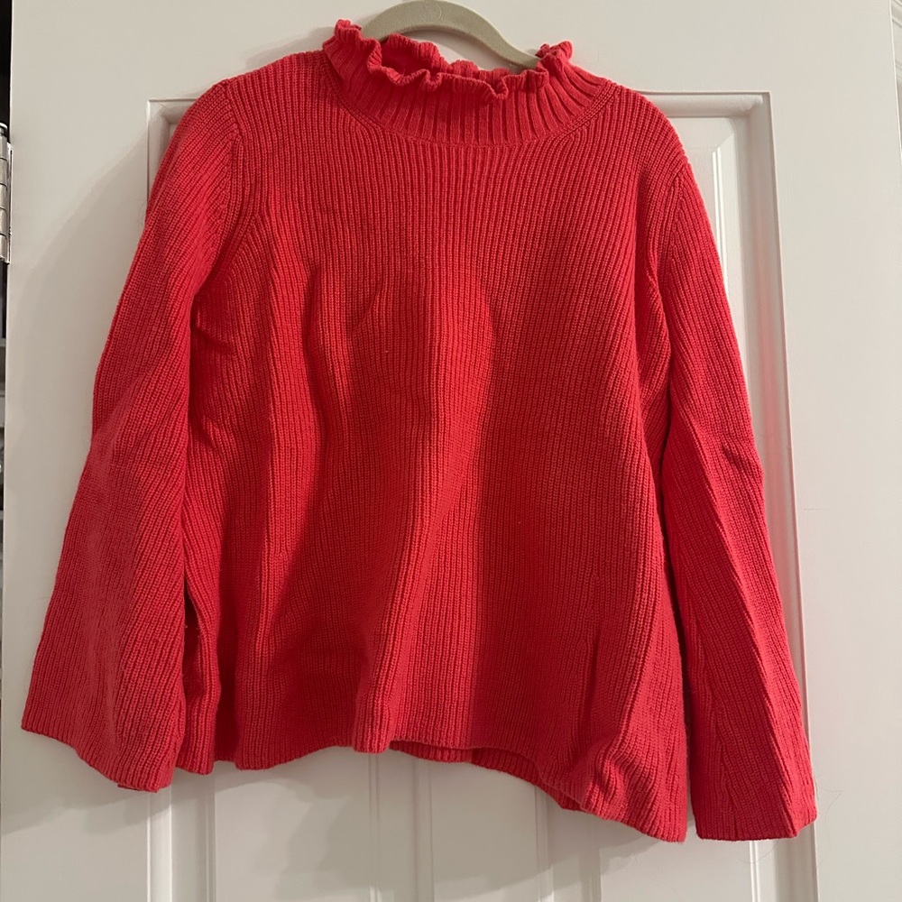 Cranberry Red GAP Scalloped-Neck Sweater